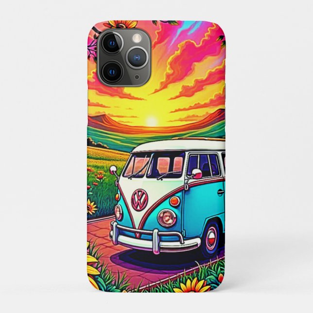 Wanderlust Van Sunset Art Case-Mate iPhone Case (Back)