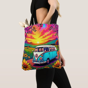 Wanderlust Van Sunset Art Tote Bag