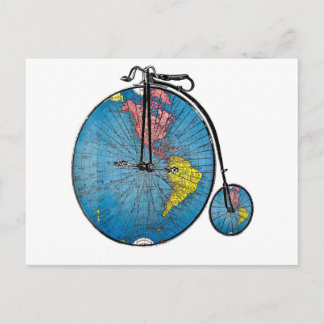 Wanderlust Vintage Bike Postcard