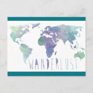 Wanderlust Watercolor Post Card