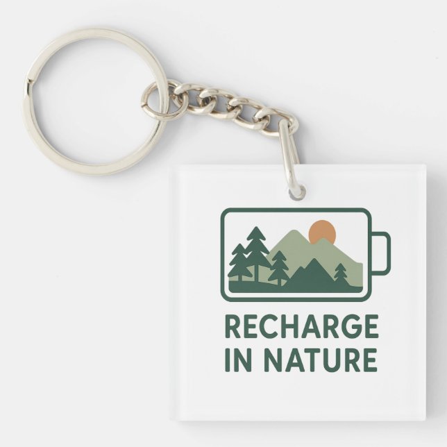 WanderSoul Co. – Retro Travel Logo Key Key Ring (Front)