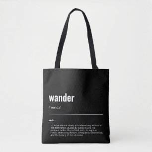 WanderTag - Black Tote Bag