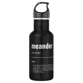 WanderTag - Minimalist Black Water Bottle
