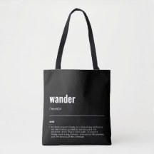 WanderTag - Modern Black Tote Bag