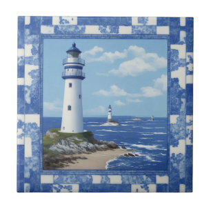Wandfliese, maritim, Leuchtturm Ceramic Tile