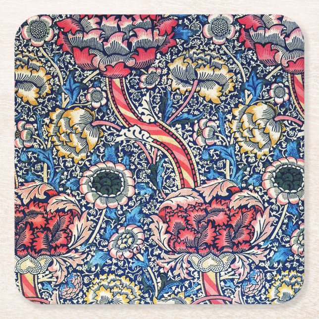 Wandle, William Morris Square Paper Coaster (Front)