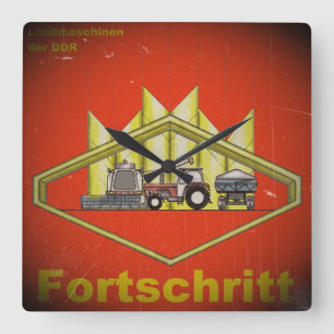 Wanduhr Fortschritt Square Wall Clock