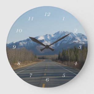 Wanduhr Highway in Alaska Large Clock