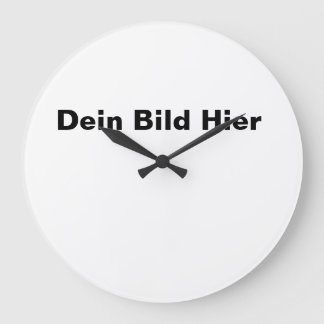 Wanduhr mit deinem Bild selbst gestalten Large Clock