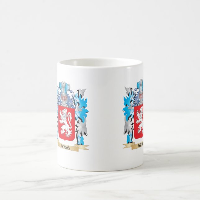 Wang Coat of Arms - Family Crest Coffee Mug (Center)