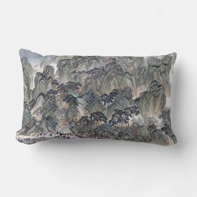 Wang Hui Ji'nan to Mount Tai Lumbar Cushion (Front)
