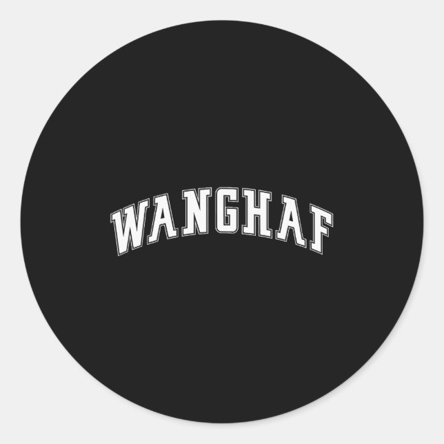Wanghaf Meme Funny Graphic Design  Classic Round Sticker (Front)