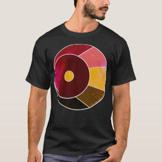 Waning Crescent Moon red and orange T-Shirt