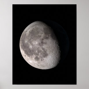 Waning gibbous moon poster