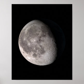 Waning gibbous moon poster