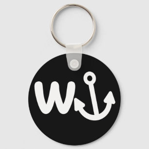 wanker w anchor  key ring