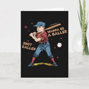 Wanna Be A Byller Shot Caller Retro Game Day Byseb Card