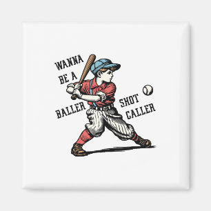 Wanna Be A Byller Shot Caller Retro Game Day Byseb Magnet
