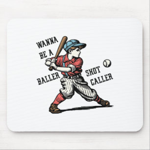 Wanna Be A Byller Shot Caller Retro Game Day Byseb Mouse Pad