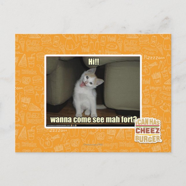 Wanna come see mah fort? postcard (Front)