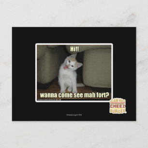 Wanna come see mah fort? postcard