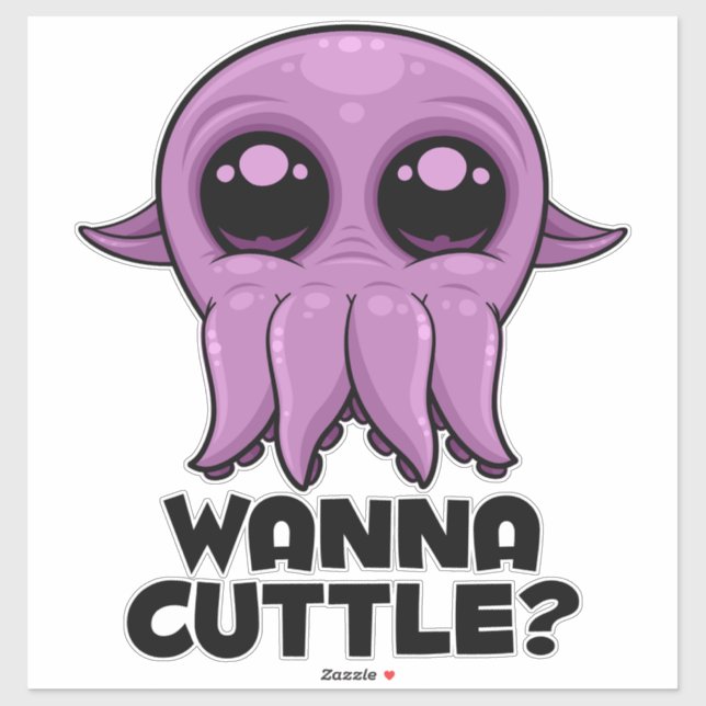 Wanna Cuttle Cute Cartoon Cuttlefish (Sheet)