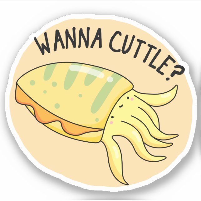 Wanna Cuttle Funny Cuttlefish Pun  (Front)