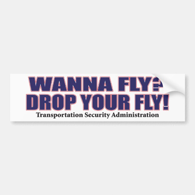Wanna-Fly Bumper Sticker (Front)