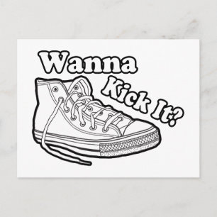 Wanna Kick It Sneakers Postcard