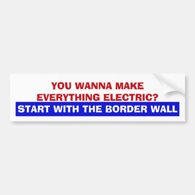 Wanna Make Everything Electric ? Bumper Sticker (Front)