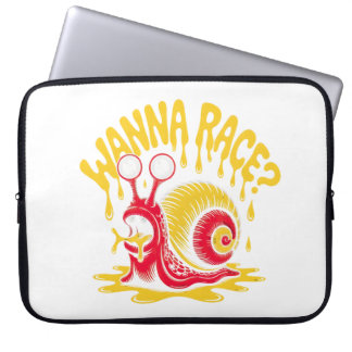 Wanna Race Funny Melting Snail Ironic Laptop Sleev Sleeve