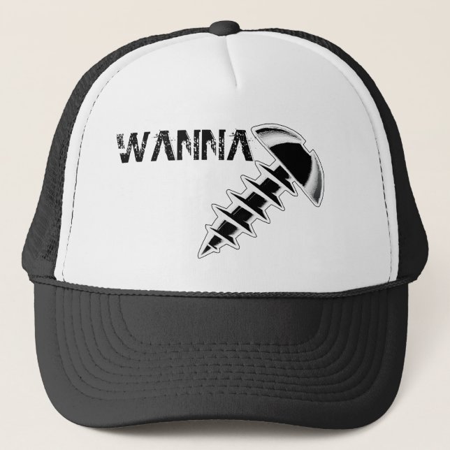 Wanna Screw Black Hat (Front)