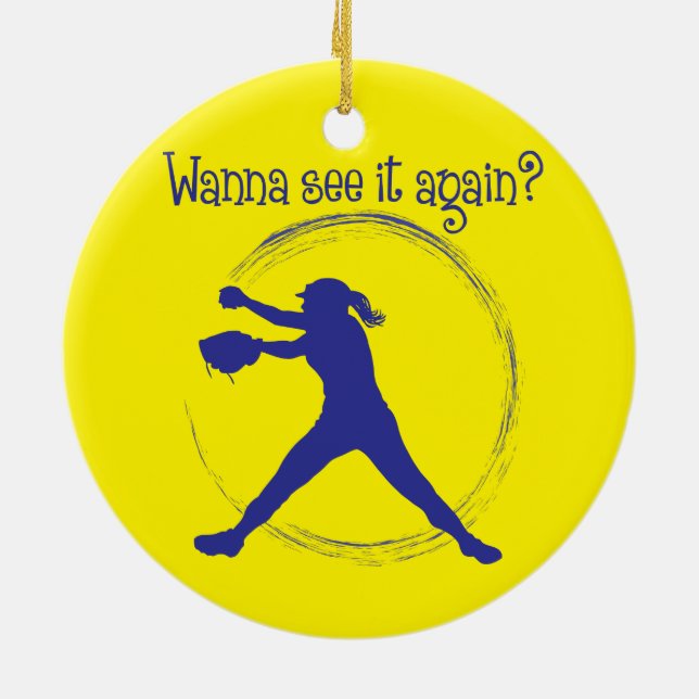 WANNA SEE IT AGAIN? CERAMIC ORNAMENT (Back)