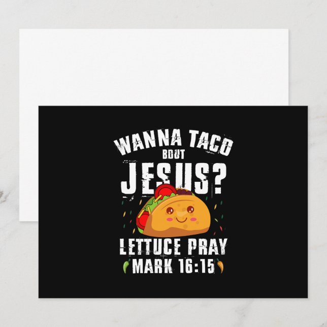 Wanna Taco Bout Jesus Cinco de Mayo Christian  Invitation (Front/Back)