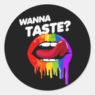 Wanna taste the rainbow T-Shirt Classic Round Sticker