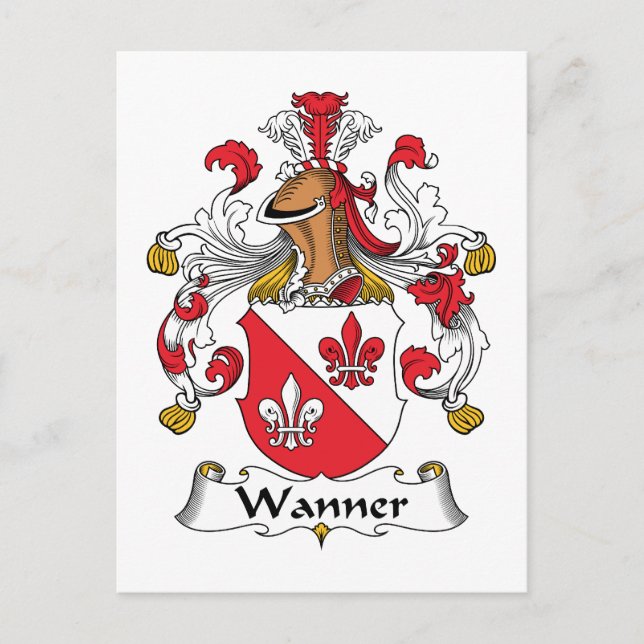 Wanner Family Crest Postcard (Front)