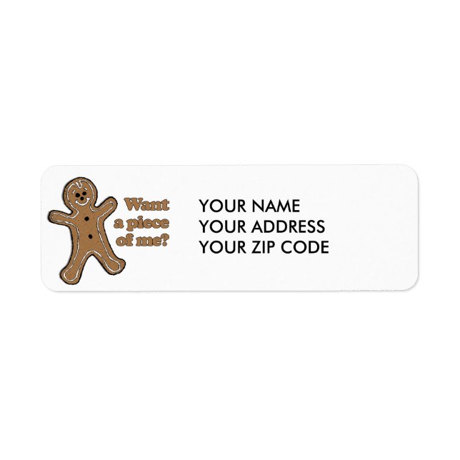 Want a piece of me return address label (Front)