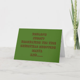 WANT "ME" FOR CHRISTMAS/U CAN HAVE EVERYTHING HOLIDAY CARD
