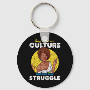 Want Our Culture Not Our Struggle Black History Mo Key Ring