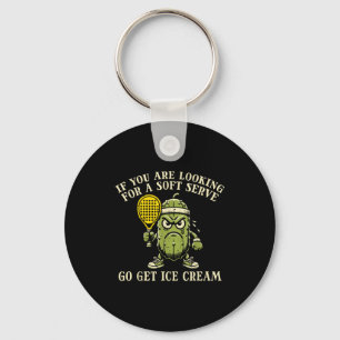 Want soft serve ice cream pickle ball pickleball key ring