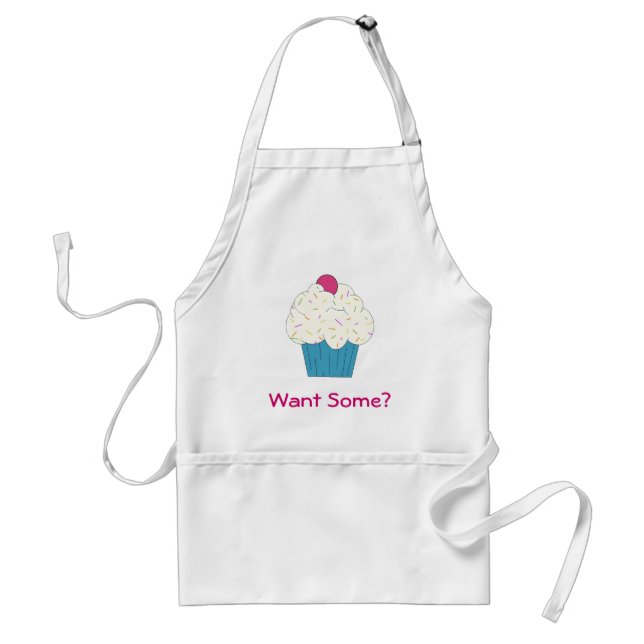 Want Some? Cupcake Apron (Front)