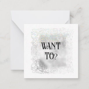 *~* WANT TO AP63 Relationship Flat Note Card