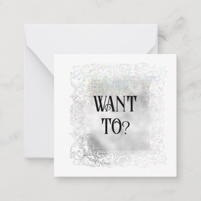 *~*  WANT TO AP63  Relationship Flat Note Card (Front)