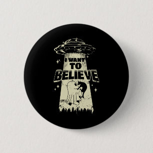 Want To Believe - Funny Cat Is Kidnapped  6 Cm Round Badge