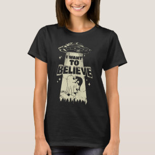 Want To Believe - Funny Cat Is Kidnapped  T-Shirt