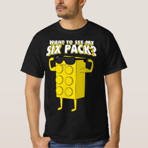 Want To See My Six Pack Bricks Lover Master Builde T-Shirt