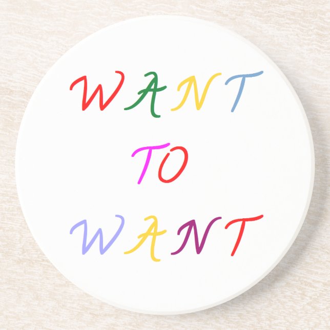 want to want multicolore coaster (Front)