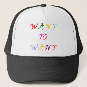 want to want multicolore trucker hat