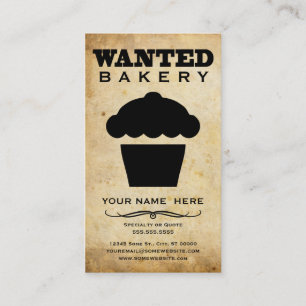 wanted : bakery business card