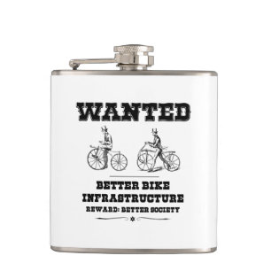 Wanted Better Bike Infrastructure Hip Flask
